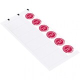 thumbnail of Dreifke® Kabelprüfplakette Elektr. geprüft 28-33, rot, Folie, selbstklebend, 57x25mm, 6 Stk.