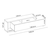 thumbnail of Dmora Mobile porta TV Maiella, Credenza bassa da soggiorno, Madia da salotto per televisione, 165x40h47 cm, Rovere Nodi e Antracite