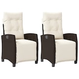 thumbnail of vidaXL Tuinstoelen 2 st verstelbaar met voetensteun poly rattan bruin
