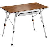 thumbnail of TECTAKE Mesa de camping de aluminio, plegable y regulable en altura, 90 x 52 x 47 - 70 cm marrón