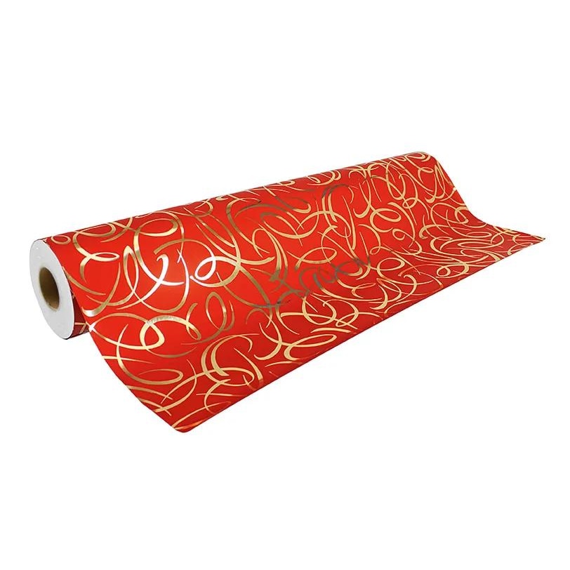 Clairefontaine Geschenkpapier Premium 80g, Rolle 50x0,70m, rote Arabesken - Rot 211894C