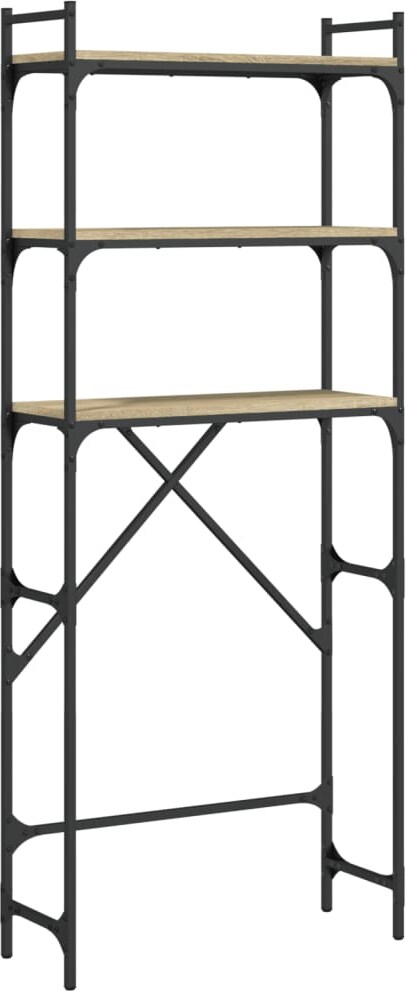 vidaXL Waschmaschinenregal Sonoma-Eiche 67x25x163 cm Holzwerkstoff