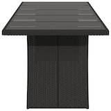 thumbnail of vidaXL Gartentisch mit Glasplatte Schwarz 240x90x75 cm Poly Rattan