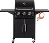 thumbnail of Outsunny barbacoa de gas con 3 quemadores termómetro 2 parrillas de gas con 2 mesas laterales armario de 2 puertas 4 ruedas frenos para BBQ