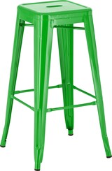 thumbnail of Barhocker DOLAN - Metall Grün 43x43x76 cm | Barstuhl Tresenhocker Tresenstuhl Kneipenhocker Kneipenstuhl