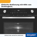 thumbnail of Exquisit Einbau-Mikrowelle EBEM 797-H-030 schwarz | Heißluft und Grill | max. 1800 W | Garraum 72 l | Schwarz-Glas Front