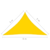 thumbnail of Vela parasole triangolare in tessuto oxford 5x5x6 mt giallo Modello Ombre Mu Prime