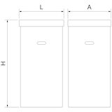 thumbnail of Papelera de cartón para eventos 128 L