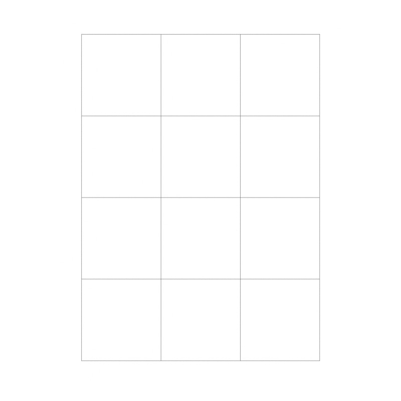 Wasserlösliche Etiketten 70,0 x 70,0 mm(Anzahl Bögen /VPE: 25)