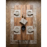thumbnail of Esszimmertisch 120x60x76 cm Akazie Massivholz / Metall Esstisch Baumkante, Küchentisch Massiv mit U-Beinen in Schwarz, Holztisch Speisetisch