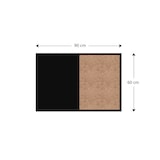 thumbnail of ALLBoards Tableau Combi Noir Magnétique et en Liège Noir avec Cadre en Bois Noir 90x60 cm