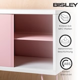 thumbnail of Bisley MultiRange Sideboard in Weiß-Anthrazit - Büroschrank mit Schiebetüren 100cm breit, Retro-Design Kommode aus Holz & Metall, Schrank für Ordner,
