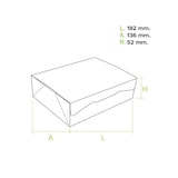 thumbnail of MONOUSO - Gebäck Box weiß18,2x13,6x5,2cm 500g (250 Stück)