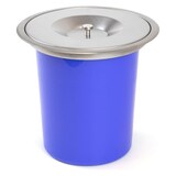 thumbnail of WellHome - Auf der Arbeitsplatte eingebauter Abfalleimer mit 5-Liter-Edelstahldeckel Blau