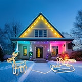 thumbnail of WellHome - Lichterkette mit Rentier und Schlitten – 9 Meter warmweißes Licht