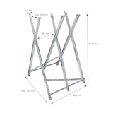thumbnail of ECD Germany Sägebock 2er Set verzinkt, 3-fach verstellbar, 83x84,5 cm, 150 kg Tragkraft, klappbarer Sägegestell-Holzbock für Kettensäge & Brennholz
