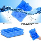 thumbnail of Intirilife 2x Eiswürfelformen in BLAU - 2er Set à 15 Fächer Eiswürfel Silikonformen mit Deckel - 18 x 13 x 2.5