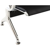 thumbnail of Banc zone d'attente / Chaises sur poutre en similicuir Frankfurt Noir /4 places