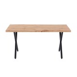 thumbnail of SIT Möbel Eettafel 160 cm | 40 mm blad MDF wild eiken look | X-frame metaal zwart | B 160 x D 90 x H 75 cm | 19000-11 | Serie TISCH