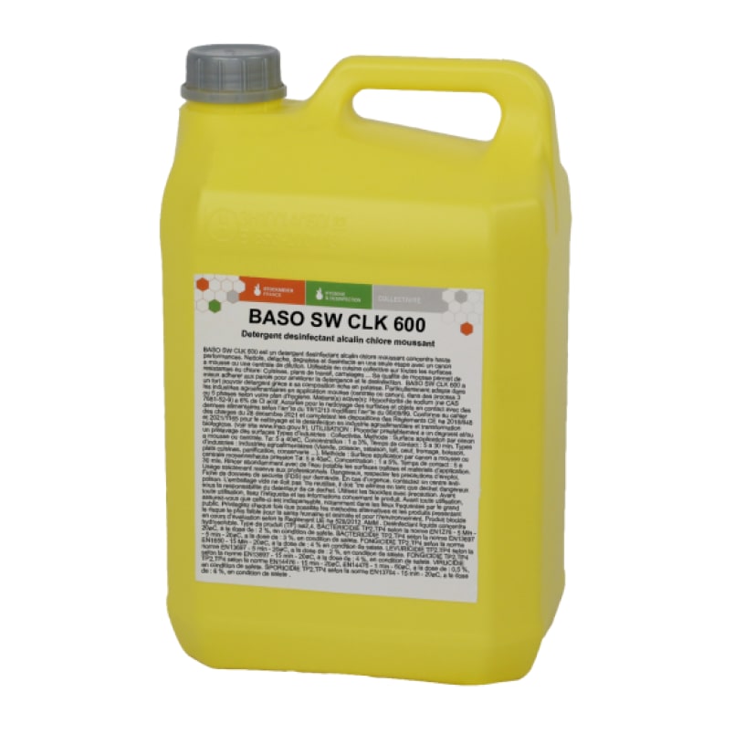 Détergeant désinfectant alcalin chloré moussant