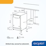 thumbnail of Exquisit Geschirrspüler EGSP1009-E-030E silber | Spülmaschine 45 cm | ECO-Modus | Maßgedecke: 9 | Vollintegriert