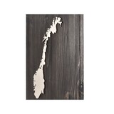 thumbnail of Wandbild NORWAY Holz mit Silhouette von Norwegen 30x80cm skandinavisch