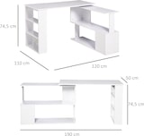 thumbnail of Mesa de Ordenador PC Madera Escritorio de Oficina Mesa Esquinera  Giratorio 360°
