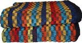 thumbnail of 12 Stück Frottier Grubentuch, 50 x 90 cm, Multicolor dunkel kariert, Handtuch, Mehrzwecktuch, 100% Baumwolle
