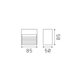 thumbnail of Applique Moderna Down Alluminio Antracite 1 Luce G9 3W 3000K Luce Calda