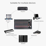 thumbnail of Table De Mixage 16 Canaux Avec Alimentation 48V Bluetooth Et USB YONIS
