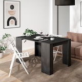 thumbnail of Consolle allungabile, Tavolo consolle allungabile, 140, Per 6 persone, Tavolo da pranzo, Stile moderno, Nero _ 147_17