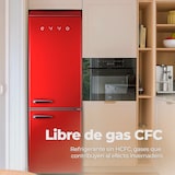 thumbnail of EVVO Frigorífico combi F55 Retro Rojo, refrigerador 216 litros, congelador 84 litros, diseño vintage