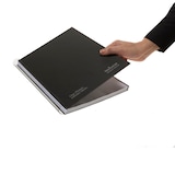 thumbnail of Caderno A4+ capa extra rígida 120H 80G pautado microperfurado 5 faixas cor Navigator Preto