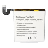 thumbnail of Akku passend für Google Pixel 3a XL, Li-Polymer, 3,85V, 3400mAh, 13,1Wh, built-in, ohne Werkzeug
