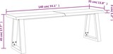 thumbnail of Sitzbank LOKI mit Baumkante 140 cm Massivholz Akazie | Küchenbank Esszimmerbank Flurbank ohne Rückenlehne