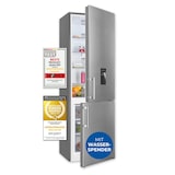 thumbnail of Exquisit Kühl-Gefrierkombination KGC5265-70-H-WS-010E inoxlook | Nutzinhalt: 268 L | Wasserspender | 4*-Gefrieren | Standgerät