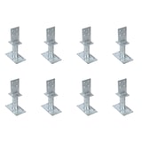 thumbnail of Alberts 8 x T-Pfostenträger mit Steg, Betonanker 150 mm, Steghöhe 130 mm, feuerverzinkt, zum Einbetonieren