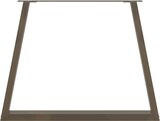 thumbnail of Helloshop26 - Set aus 2 V-förmigen Esstischbeinen 100 x 73 cm mit verstellbaren Gleitern modernes Design Stahl natur 02_0056871