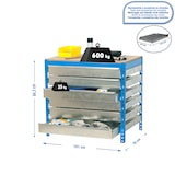 thumbnail of SimonRack Banco de Trabajo Taller, Capacidad Carga 600 kg, 842x1510x760 mm, 6 Cajones, Azul/Madera - BT-5