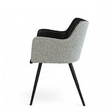 thumbnail of Fauteuil d'intérieur MILAN - Similicuir Noir et Tissu Gris