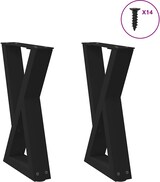 thumbnail of Helloshop26 - Set mit 2 verstellbaren Couchtischbeinen modernes Design 38 x 42–43,3 cm schwarzer Stahl 02_0056986