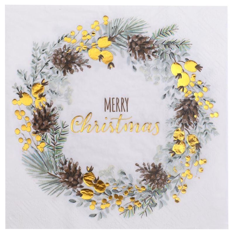 1000 Servietten Weihnachten Weihnachtsservietten 33x33 cm rot