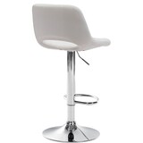 thumbnail of DELUKE® Barhocker JAKSON - Creme, Samt, Chrom | Barhocker mit Lehne Barstuhl Tresenhocker Tresenstuhl Kneipenhocker Kneipenstuhl