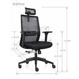 thumbnail of Bureaustoel Napoli Deluxe 4D - NEN-EN 1335 - Zwart