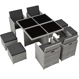 thumbnail of tectake Conjunto de rattan e alumínio MANHATTAN  Cinzento Claro