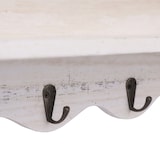 thumbnail of Décoshop26 - Appendiabiti/mensola da parete in legno bianco con 4 ganci 50x10x30 cm Legno DEC024214