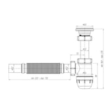 thumbnail of Geruchsverschluss Waschbecken Siphon Röhrensiphon Flaschensiphon 1 1/4" Ø 32 mm