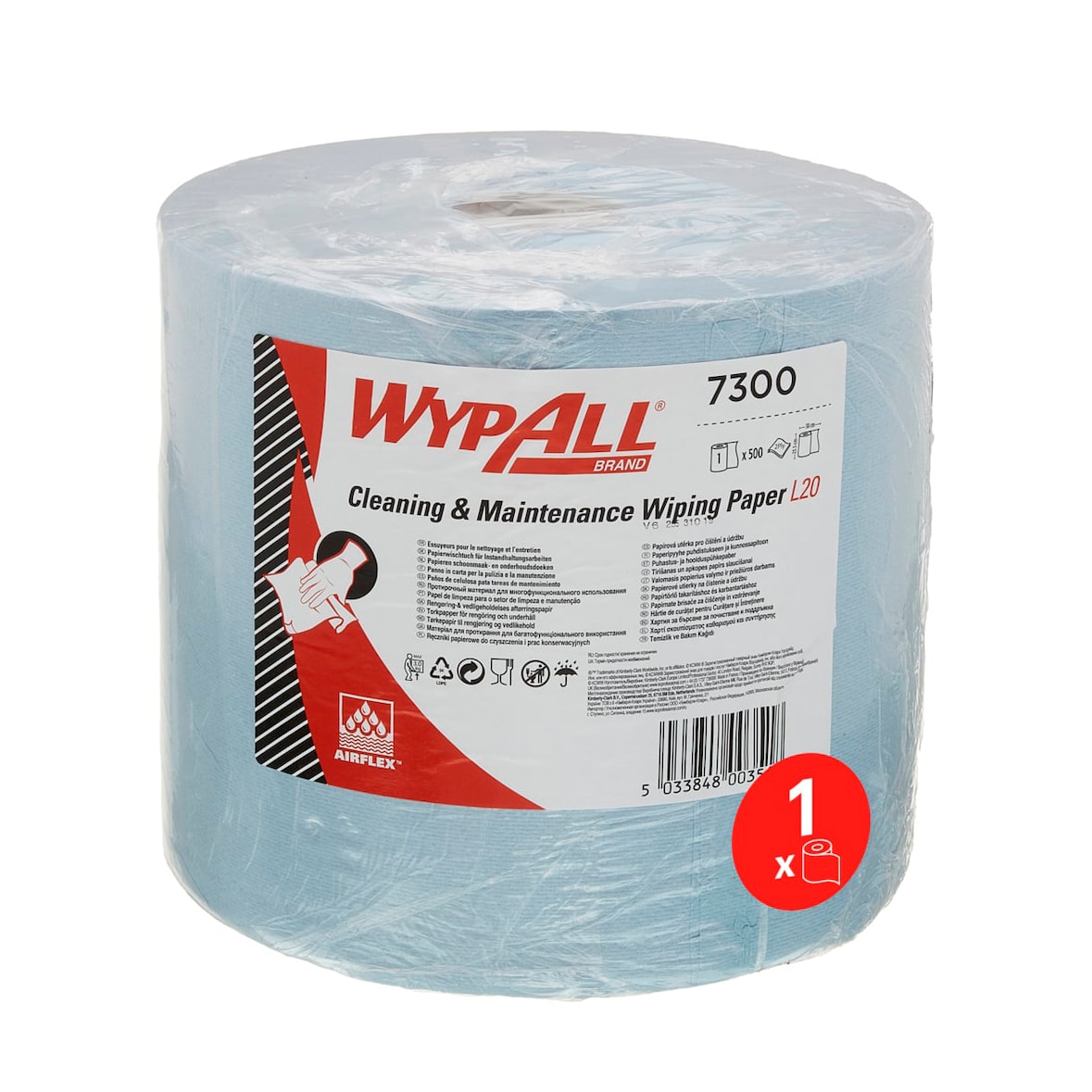 WYPALL L20 Extra+ Wischtücher Gerollt Blau 2-lagig 0.5 m 7304 500 Blatt