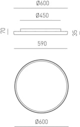 thumbnail of ACELIA P/G 50W Dimmbare LED-Deckenleuchte, Phasenanschnitt, Doppelabstrahlung, Opalweißes Aluminium - Gealuce
