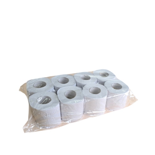 64x Toilettenpapier WC Papier Profi Line Kleinrolle Recycling Tissue weiß 2-lg 250 Blatt 8x8 Rollen